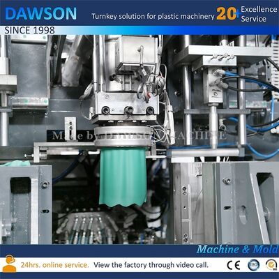 Berilyum bakır kalıp malzemeli alüminyum 5L 8L 10L plastik şişirme makinesi HDPE makinesi çevrim süresi 21.6 saniye