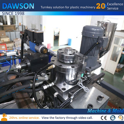138kw Vidalı Isıtma Gücü 5L 10L Jerry Can HDPE Şişirme Kalıplama Çift İstasyon Ekstrüzyon Şişirme Kalıplama Makinesi Kalıp Açma Strok 250-600mm