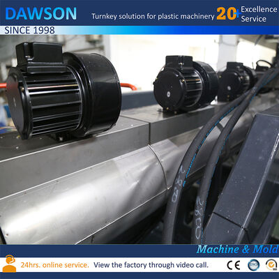 138kw Vidalı Isıtma Gücü 5L 10L Jerry Can HDPE Şişirme Kalıplama Çift İstasyon Ekstrüzyon Şişirme Kalıplama Makinesi Kalıp Açma Strok 250-600mm