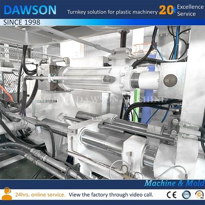 Saatlik 130 kg Kapasiteli Plastik Bidon Şişirme Makinesi Tek İstasyonlu Tek Kalıp Kafalı, Çince ve İngilizce Operasyon Panelli