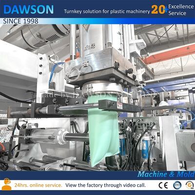 Saatlik 130 kg Kapasiteli Plastik Bidon Şişirme Makinesi Tek İstasyonlu Tek Kalıp Kafalı, Çince ve İngilizce Operasyon Panelli