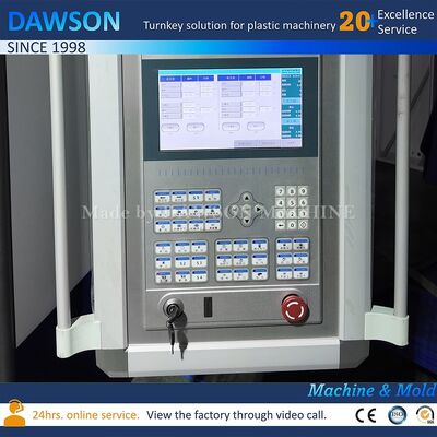 1L-5L Kimyasallara Dayanıklı HDPE Geniş Ağızlı Kavanozlar için 8kw Kafa Isıtma Gücüne Sahip Otomatik Şişirme Makinesi