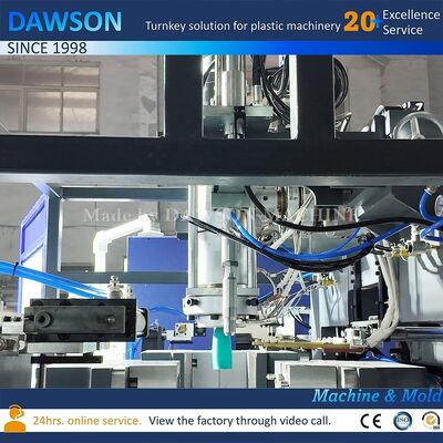 1L-5L Kimyasallara Dayanıklı HDPE Geniş Ağızlı Kavanozlar için 8kw Kafa Isıtma Gücüne Sahip Otomatik Şişirme Makinesi