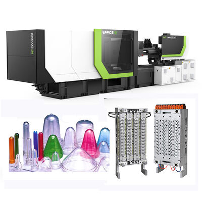 76.5 kW Güç 48 Çukurlu PET Ön Kalıp Enjeksiyon Kalıplama Makinesi