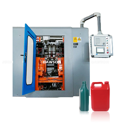 2L 4L HDPE Plastik Yağlayıcı Yağ Şişesi Üretim Hattı Çift İstasyon 75mm Vidalı Ekstrüzyon Şişirme Makinesi